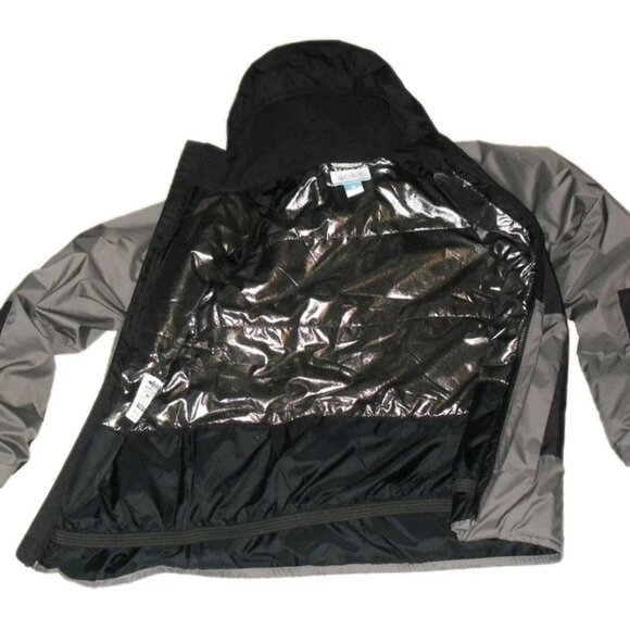 Columbia Winter Full Zip Coat Jacket Youth Kids Boys Sz. XL Black Grey - Picture 3 of 5